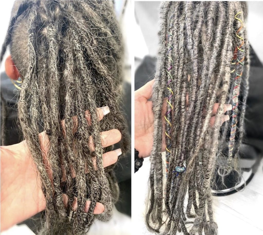 dread maintenance grey dreadlock extensions