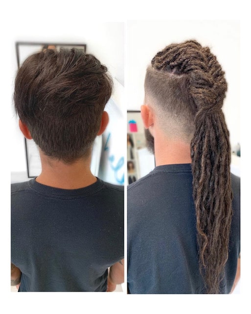 synthetic dreads brown hair